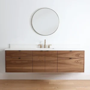 A6- Flooting Centerd Sink With 2 Drawers Left Side + 2 Drawers Right SIde