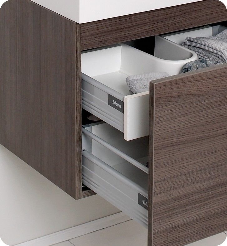 A2 Floating Single Sink 2 Doors With Cutout For Plumbing