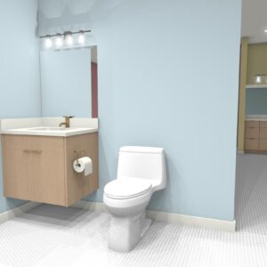 A-6 Floating Vanity Top Dummy, 2 Doors, Single Sink