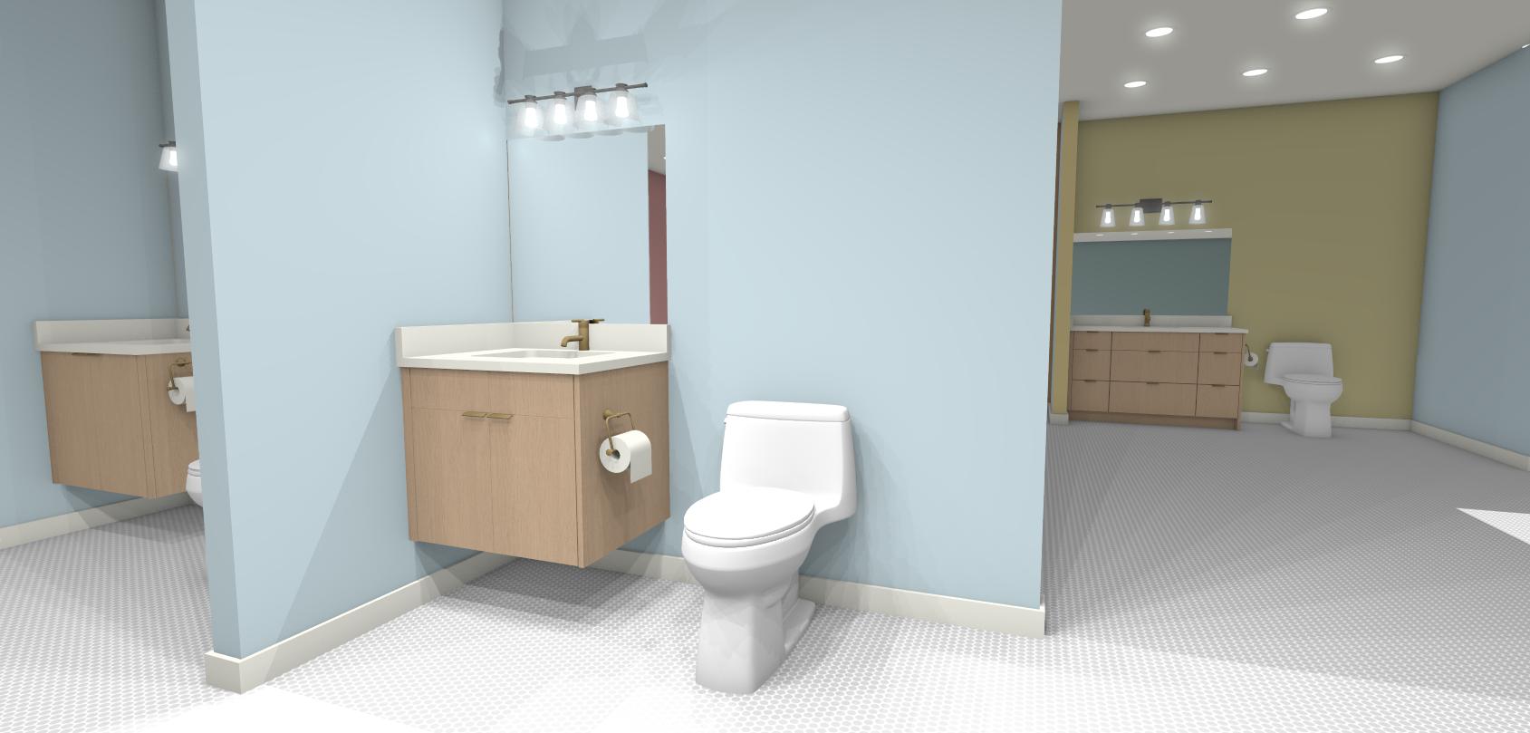 A-6 Floating Vanity Top Dummy, 2 Doors, Single Sink