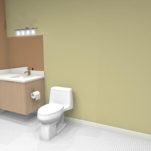 A-7 Floating Vanity 2 Doors Right, Single Sink, 3 Drawers Left