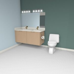 AA-1 Floating Double Sink 4 Doors