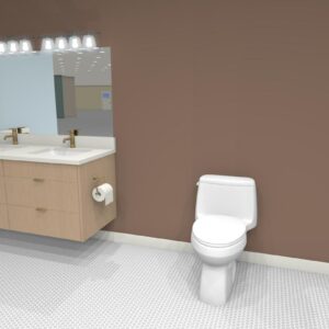 AA-3 Floating Double Sink Top Dummy 4 Drawers