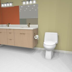 AA-5 Floating Double Sink 4 Doors, Top 2 Dummy & 3 Drawers Middle