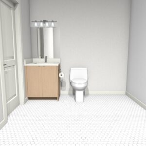 B-1 Single Sink Toe Kick 4" - 2 Doors