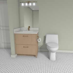 B-2 Single Sink Toe Kick 4" - With 2 Drawers U Shape Cutout For Plumbing Clearance