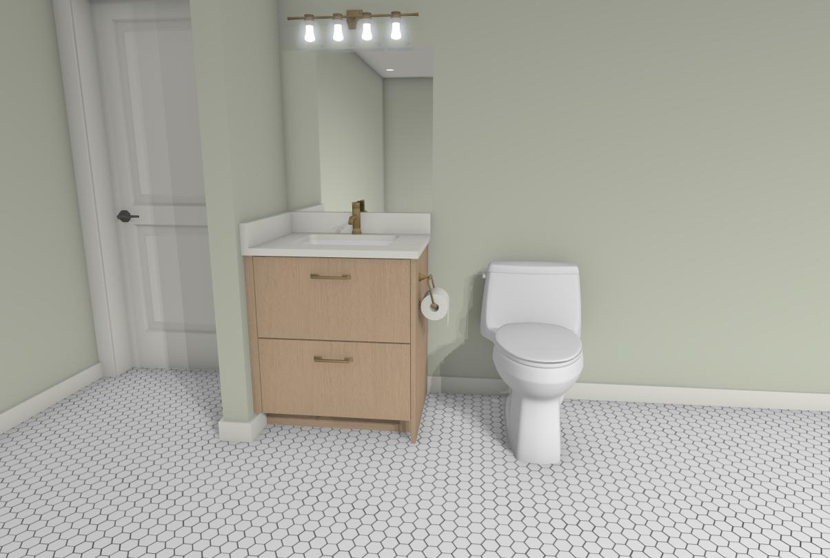 B-2 Single Sink Toe Kick 4" - With 2 Drawers U Shape Cutout For Plumbing Clearance