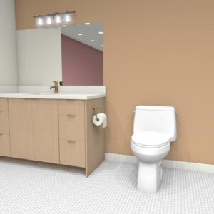 B-6 Single Sink Toe Kick 4" - Centered Sink With 2 Doors, 3 Drawers (Left) + 3 Drawers (Right)