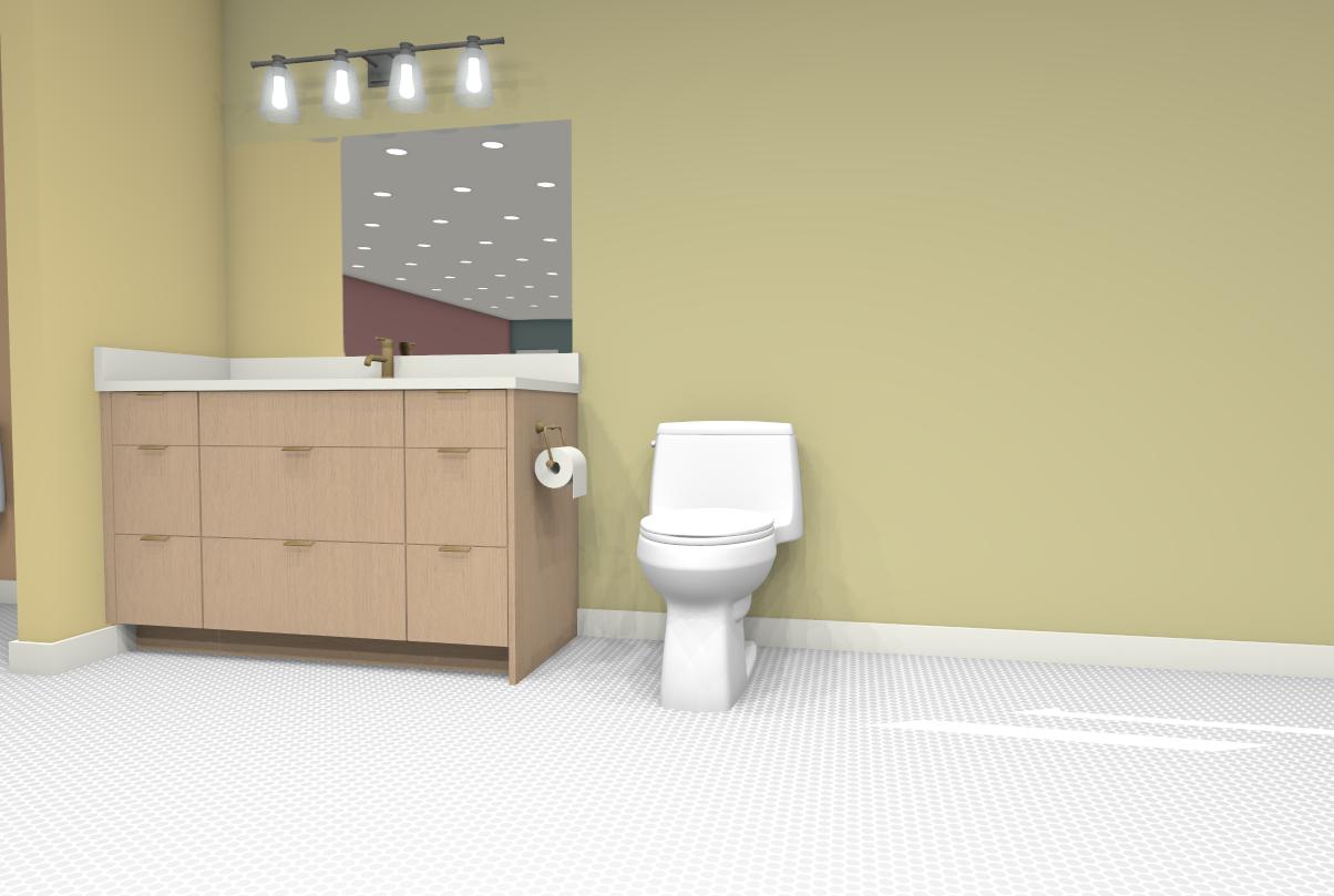 B-7 Single Sink Toe Kick 4" - Centered Sink With 1 Dummy, 2 Functional Drawers + 3 Drawers (Left) + 3 Drawers (Right)