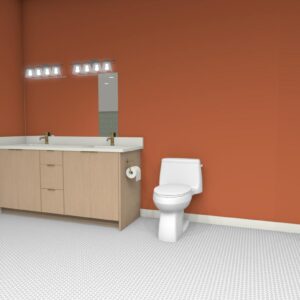 BB-4 Double Sink Toe Kick 4" - 4 Doors & 3 Drawers Middle