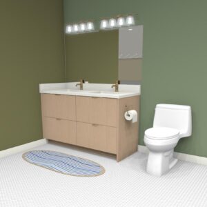 BB-7 Double Sink Toe Kick 4" - 4 Drawers