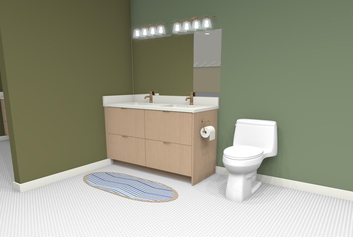 BB-7 Double Sink Toe Kick 4" - 4 Drawers